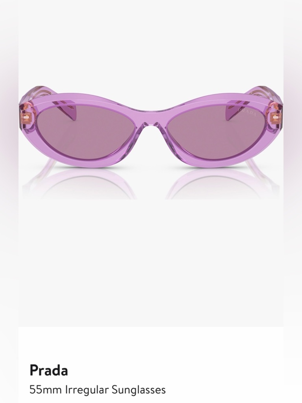 Prada Purple Transparent Sunglasses - Picture 3 of 4